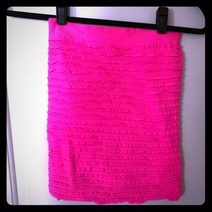 Hot pink mini skirt
